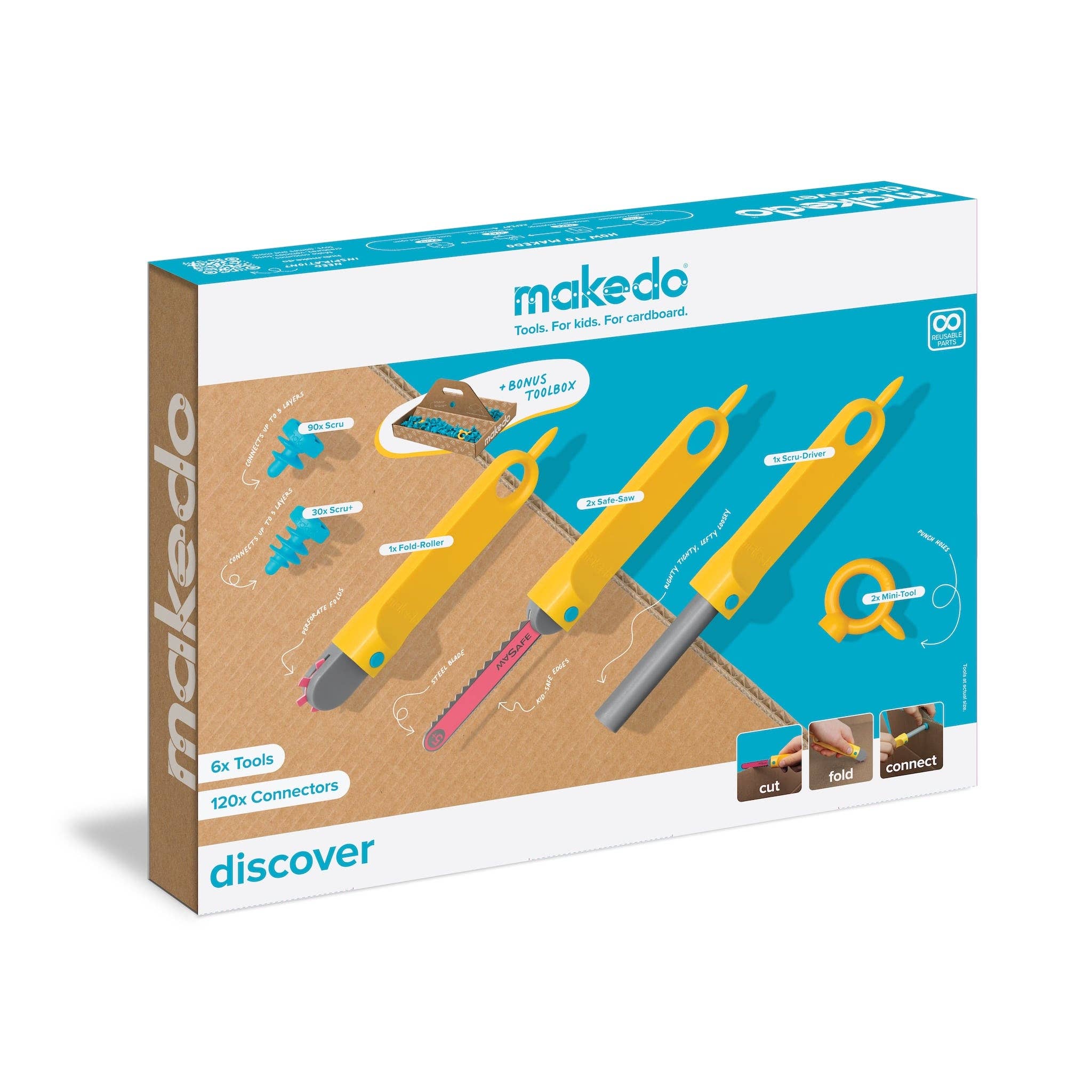 Makedo – wholesale DIY craft kit – Child – Discover Kit | Makedo Cardboard Construction2
