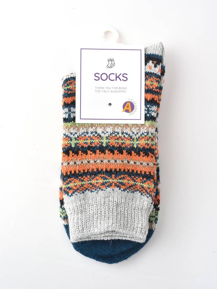 Funkyrel® Atzbranding Limited - Venta al por mayor Calcetines - Mujer - Rufia - Calcetines de invierno de punto a media pierna con estilo británico2