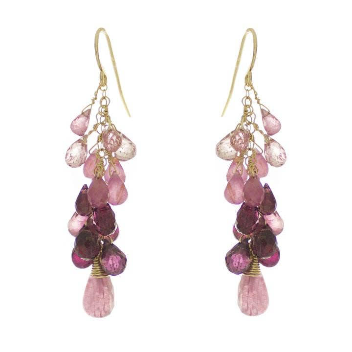 China Rose Drop Earrings for wholesale by Rafia