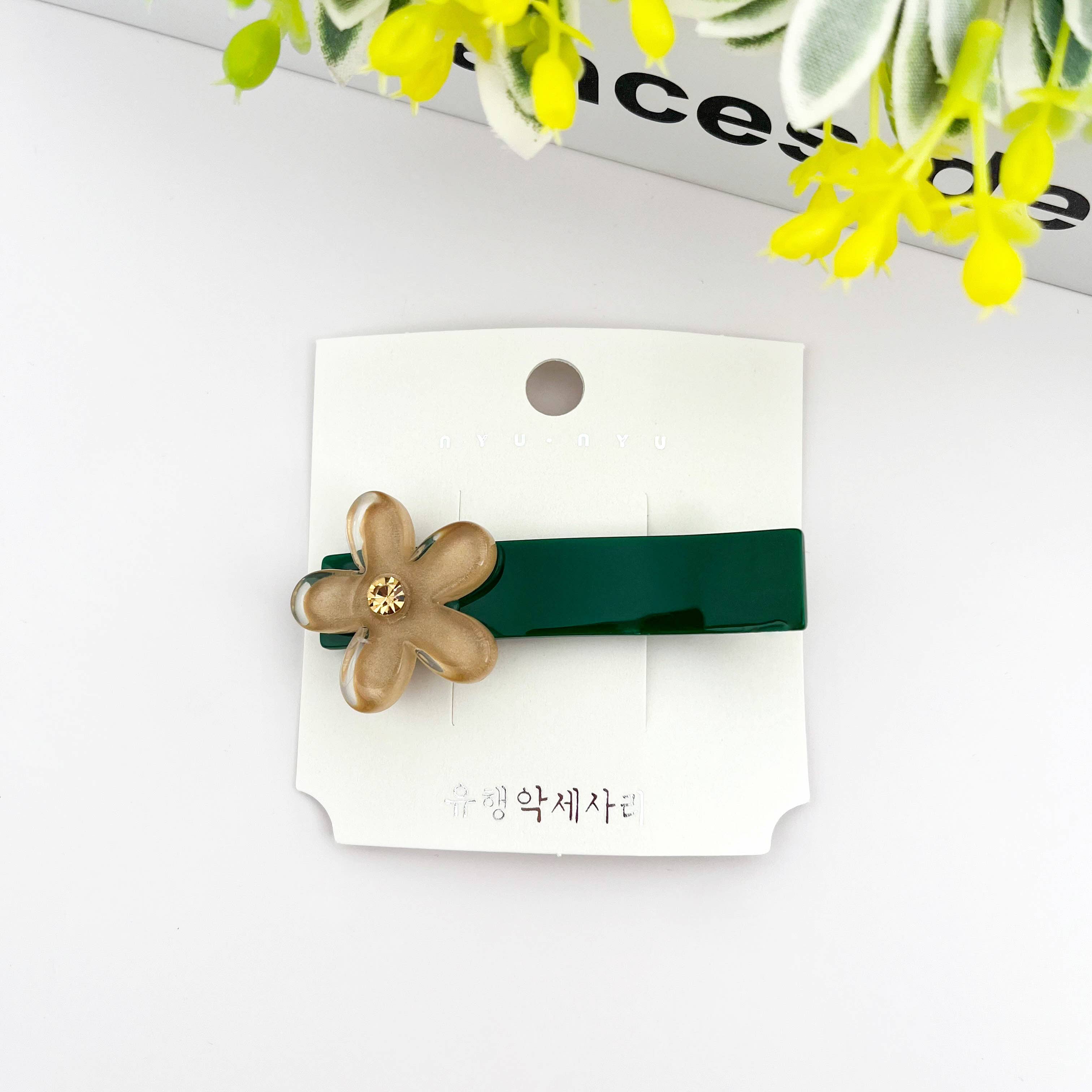 TheDivaSoap – wholesale Hårklämma - Dam – Klar acetat blomma hårklämma, Delikat blomstersidoklämma3