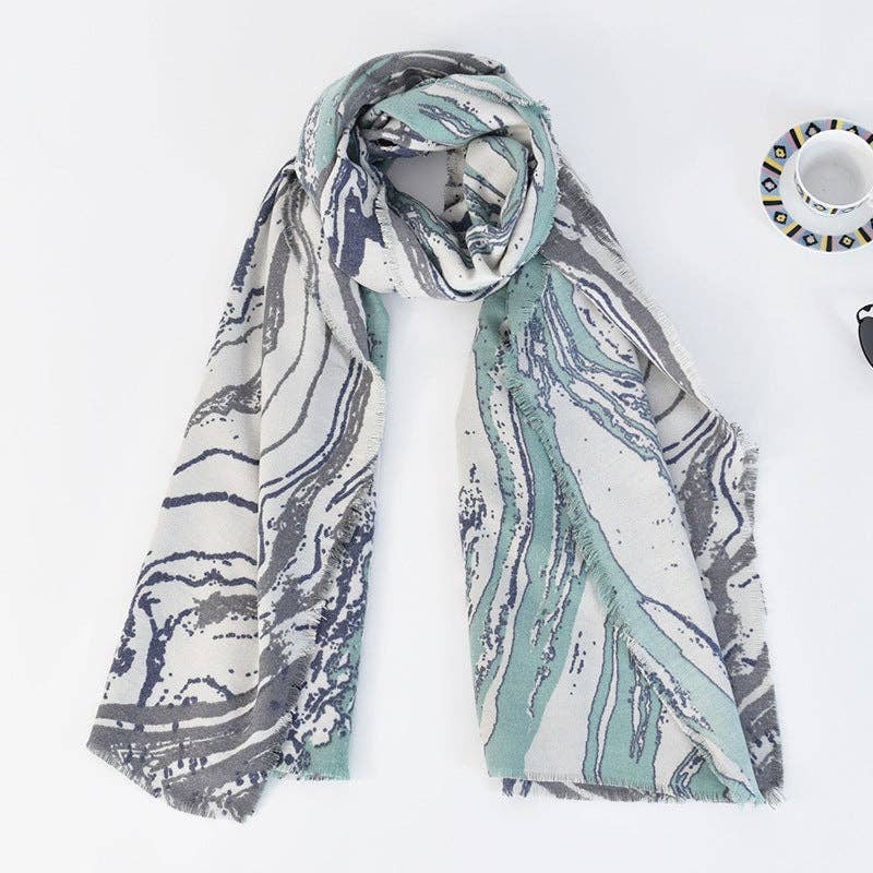 Funkyrel® Atzbranding Limited - Wholesale Scarf - Women's - Scarvii - Marble Long Scarf3