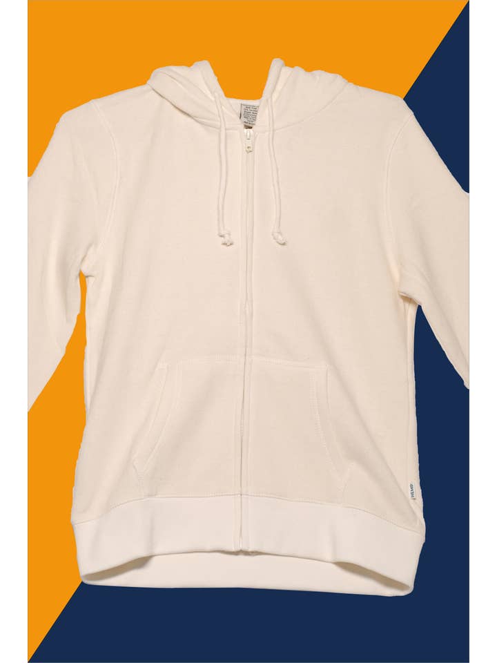 OG Hemp Goods – wholesale Hoodie – Women's – Eco-Friendly, Organic Hemp, Women's Natural Zip-Up Hoodie