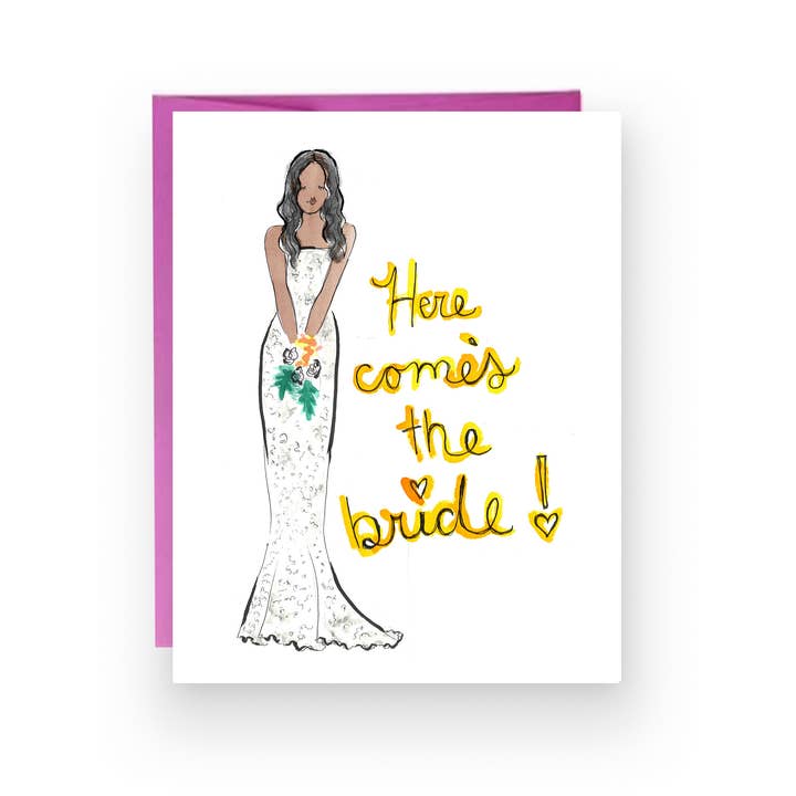 Here come's the bride! | Bridal Shower Card for wholesale by Lacee Swan