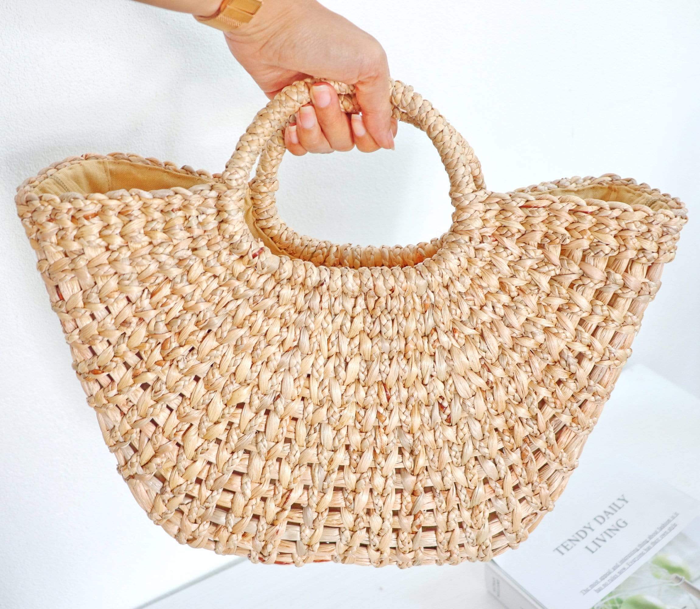 Thaihomeshop - Wholesale Beach Bag - TALAY- Basket Bag3