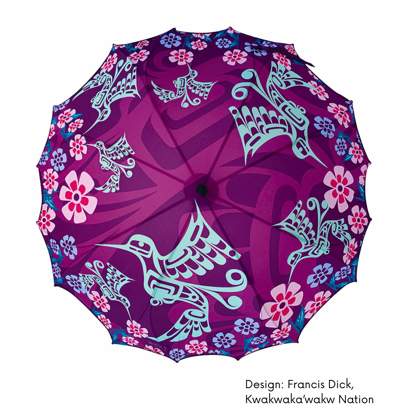 Made By Humans Designs – Guarda-chuva - Unissexo por atacado – Guarda-chuva do Pacífico c/ Design Indígena Contemporâneo0