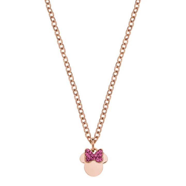 Collana Minnie con Fiocco Rosa - Disney per la vendita all'ingrosso da parte di Disney Jewels