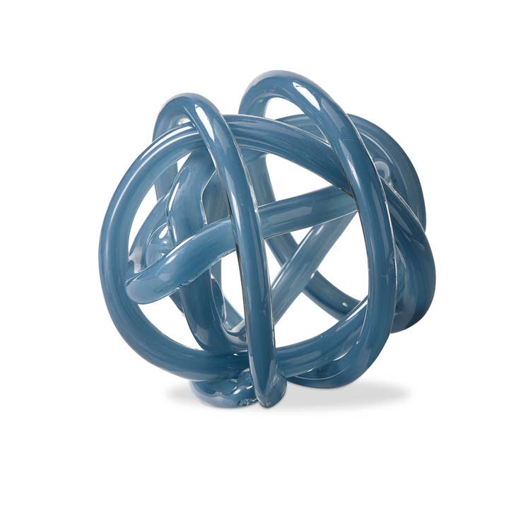 Glass Knot Sculpture - Blue for wholesale on Faire