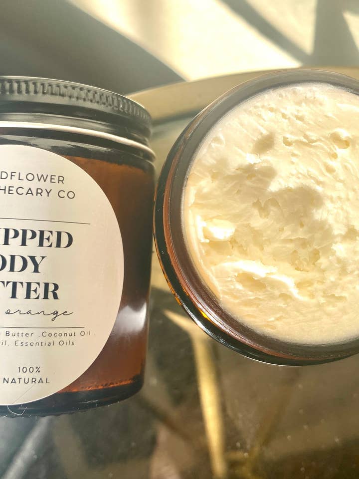 Sweet Orange Whipped Body Butter for wholesale by WildFlower Apothecary Co