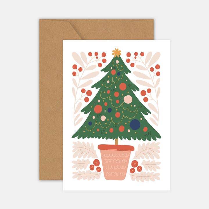 Christmas tree card for wholesale by L'ART DU PAPIER
