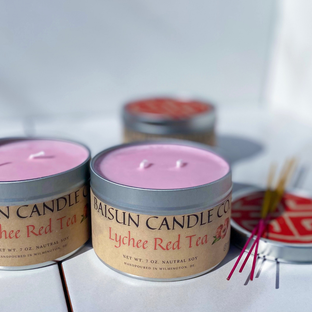 Baisun Candle Co. - Wholesale Travel Candles - Lychee Red Tea - Scented Candle0