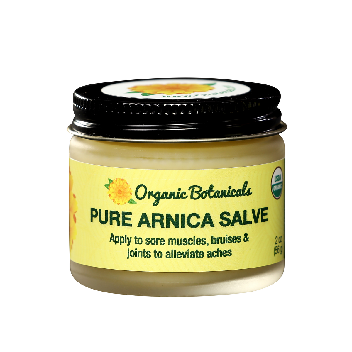 Organic Botanicals – Engroshandel Plejende salve – Ren arnica salve til lindring af smerter og hævelser0