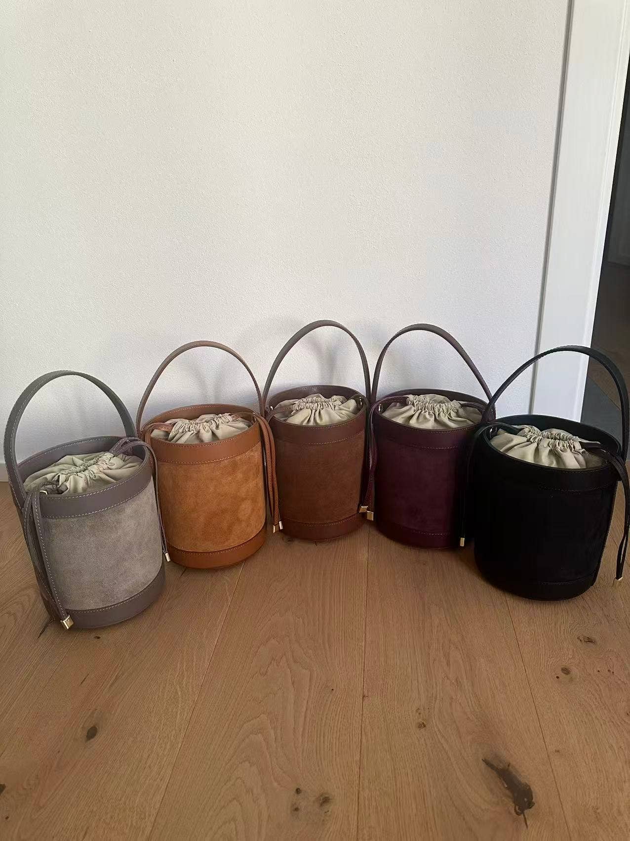 Zhade - Wholesale Drawstring Bag - Women's - HELENA- suede bucket8