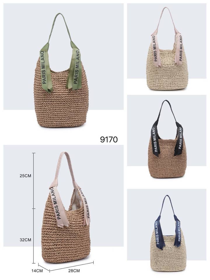 BORSA INTRECCIATA TIPO SACCO per la vendita all'ingrosso da parte di SWEET MAGIC MODA Y COMPLEMENTOS