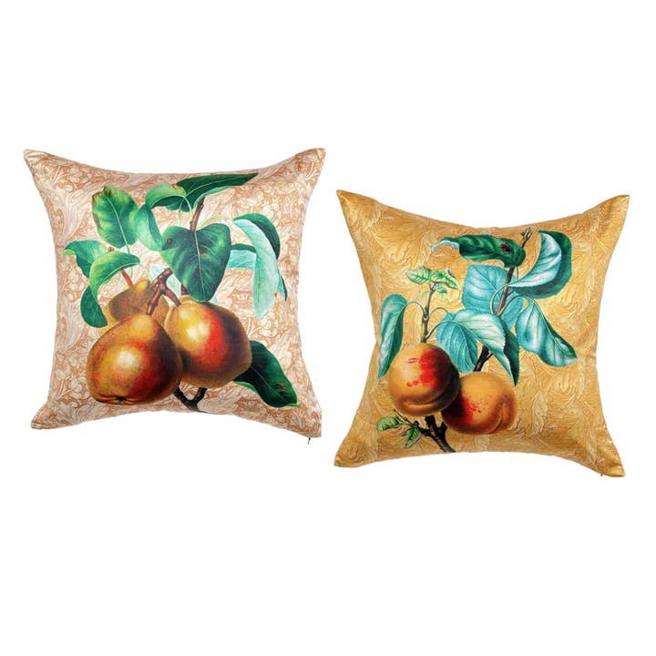 Par de almohadas en forma de pera y melocotón, hechas por encargo para venta al por mayor de Poetic Pillow