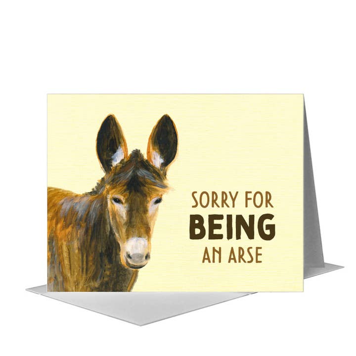 Ezel, Wenskaart (#8496A) voor wholesale door Printed Canvas