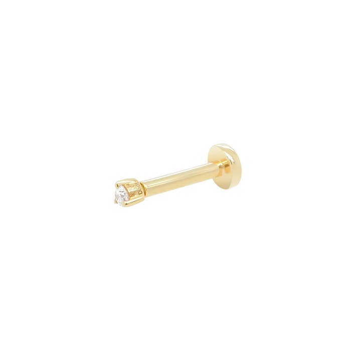 Porter Lyons - Wholesale Stud/Post Earrings - 1.5mm Round Diamond Threaded Flat Back Stud | Single