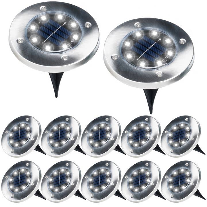 Luces Solares de Jardín LED Acero Clavadas en 11.5 cm 12 uds para venta al por mayor de Vilde
