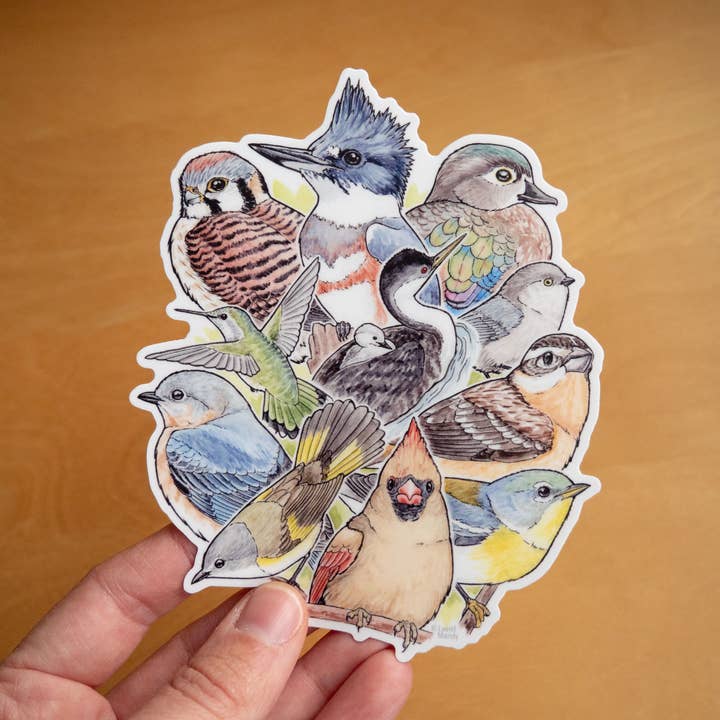 Girl Gang! 5"x4" Large Vinyl Sticker for wholesale by Laurel Mundy Illustration