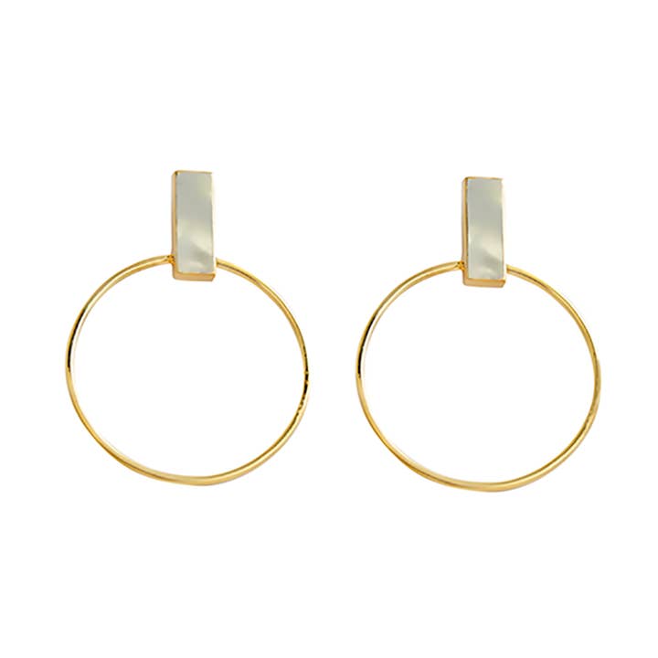 olathe vergulde maansteen oorbellen voor wholesale door TALISMAS BIJOUX