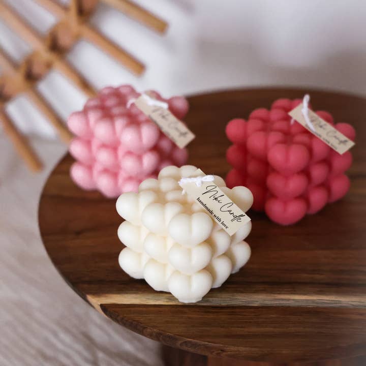 Niki Candle - Wholesale Novelty Candle - Heart bubble candle3