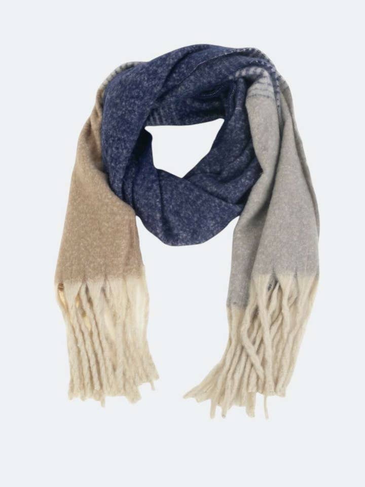 BUFANDA EN MEZCLA DE LANA, COLOR AZUL c para venta al por mayor de Kbas