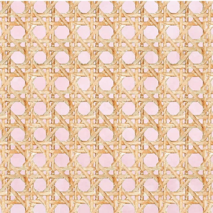 Wicker “PINK” Charger - (SQUARE) for wholesale by Altoonastore