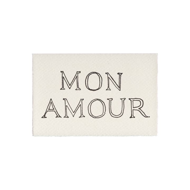 Mon Amour Love Card for wholesale by Scribble & Daub