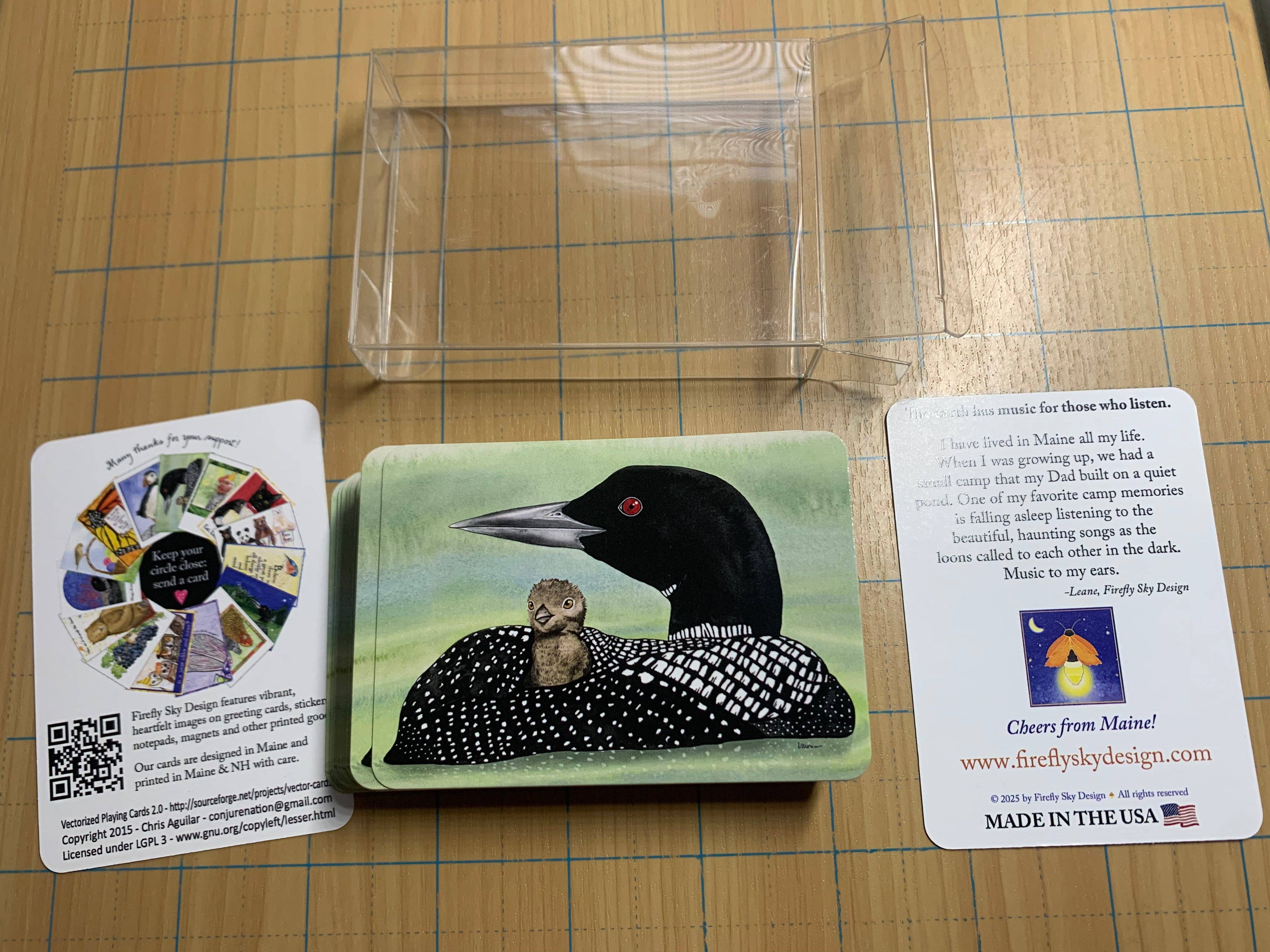 Firefly Sky Design - Wholesale Playing Cards - NEW! Loon & Chick Playing Card Deck2