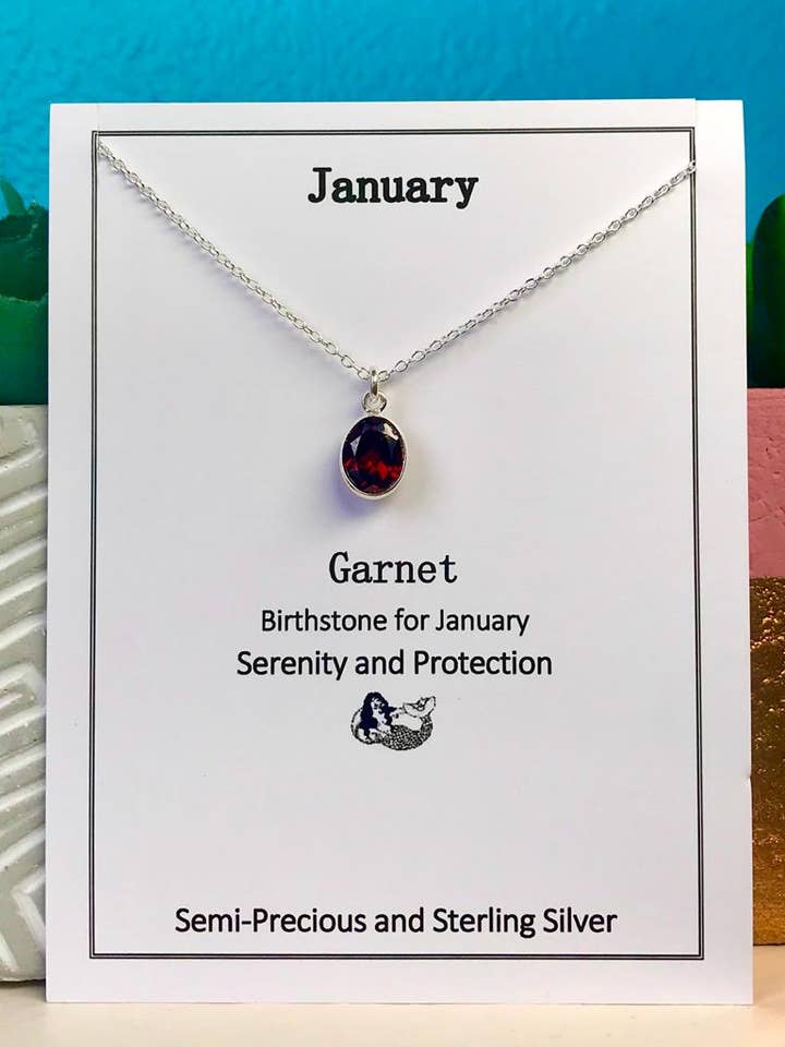 Birthstone Necklace Sterling Silver for wholesale by Siren Silver Ltd