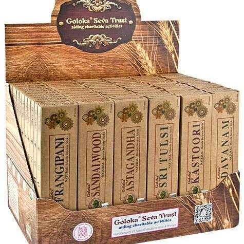Sage Garden - Wholesale Incense - Goloka Organika Series Incense Display Set - 72 Packs