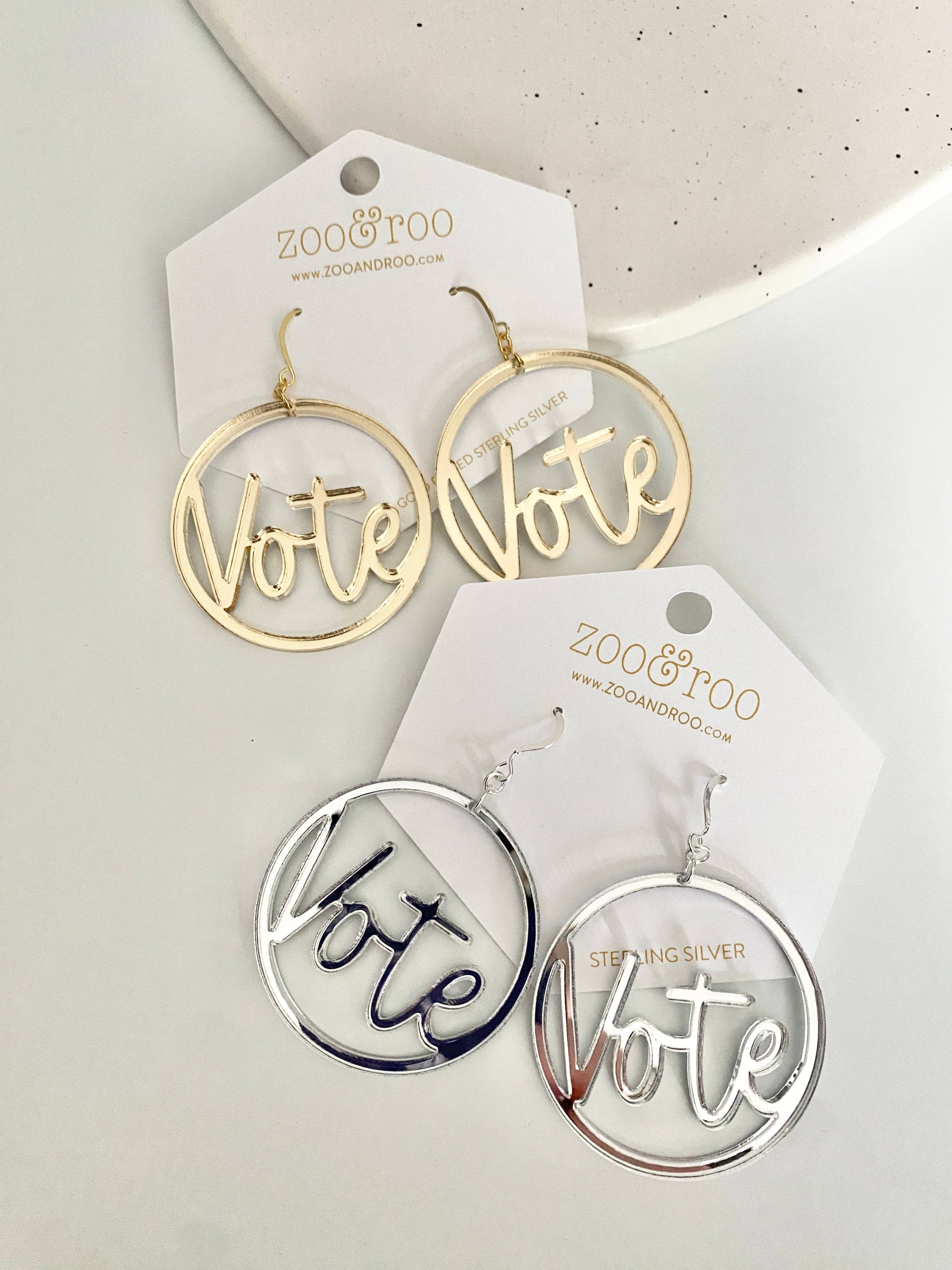 zoo&roo - Wholesale Dangle Earrings - VOTE Acrylic Earrings | Handmade Patriotic Jewelry6