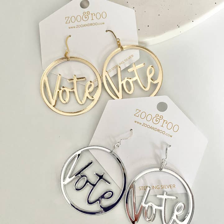 zoo&roo - Wholesale Dangle Earrings - VOTE Acrylic Earrings | Handmade Patriotic Jewelry6