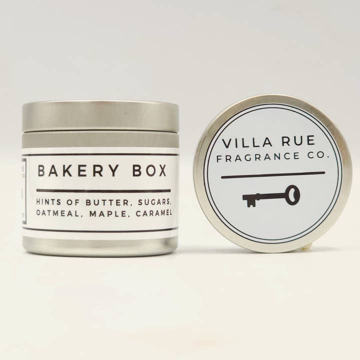 Scatola da Forno - Candela di Soia al Cocco da 2oz per la vendita all'ingrosso da parte di Villa Rue Fragrance Company