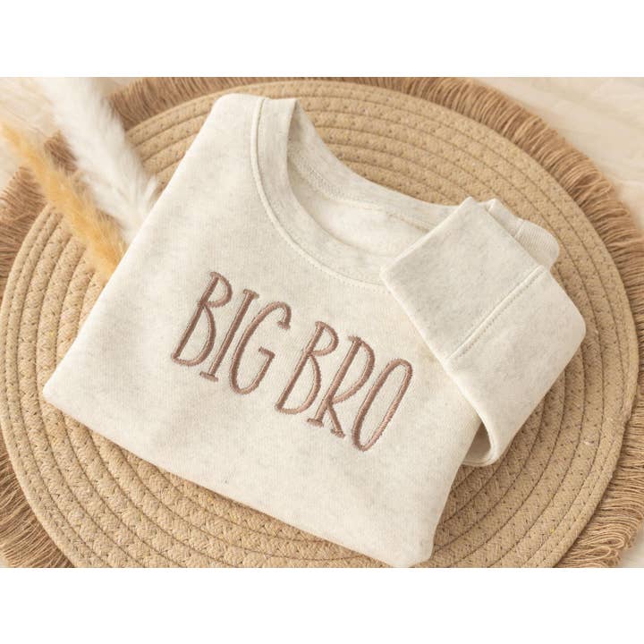 Nunu's Studio - Vendita all'ingrosso Felpa - Bambini - Felpa in Pile Ricamata Big Brother per Bambini BZB