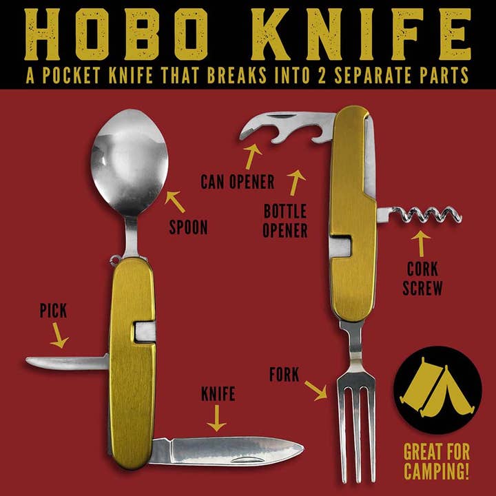 Lucky Jack - Wholesale Pocket Knife/Holder - "Hobo Knife" Campware
