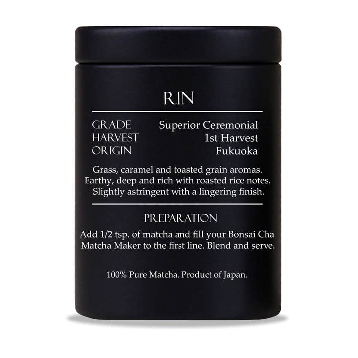 Bonsai Cha - Wholesale Health/Detox Tea - Rin Superior Ceremonial Grade Matcha Green Tea