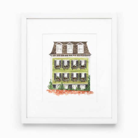 Nantucket Cottage 3 Art Print for wholesale by Painted By Pippa