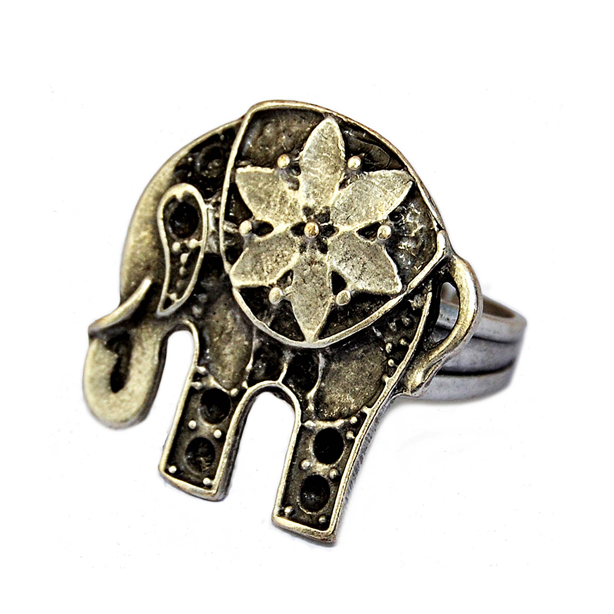 Gypsy Winds Bcn – wholesale Cocktail/Statement Ring – Silverfärgad hippieelefantring6