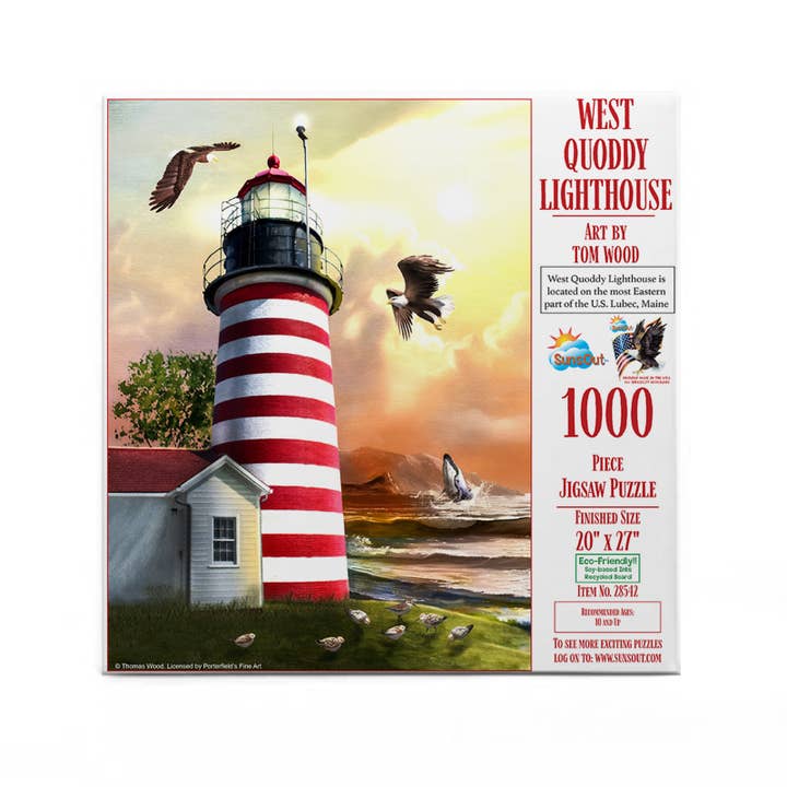 SunsOut - Wholesale Puzzle - Adult - 0239 West Quoddy Lighthouse 1000 pc Puzzle