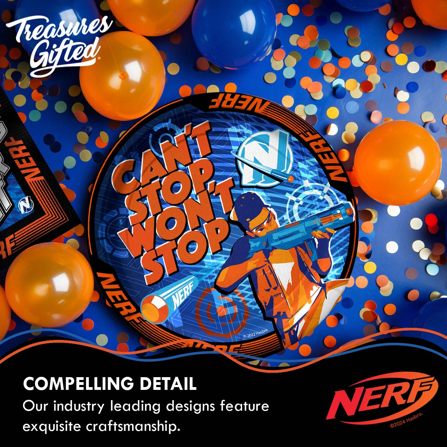 Treasures Gifted - Wholesale Disposable Plate - Nerf Plates 9in - Nerf Party Supplies4