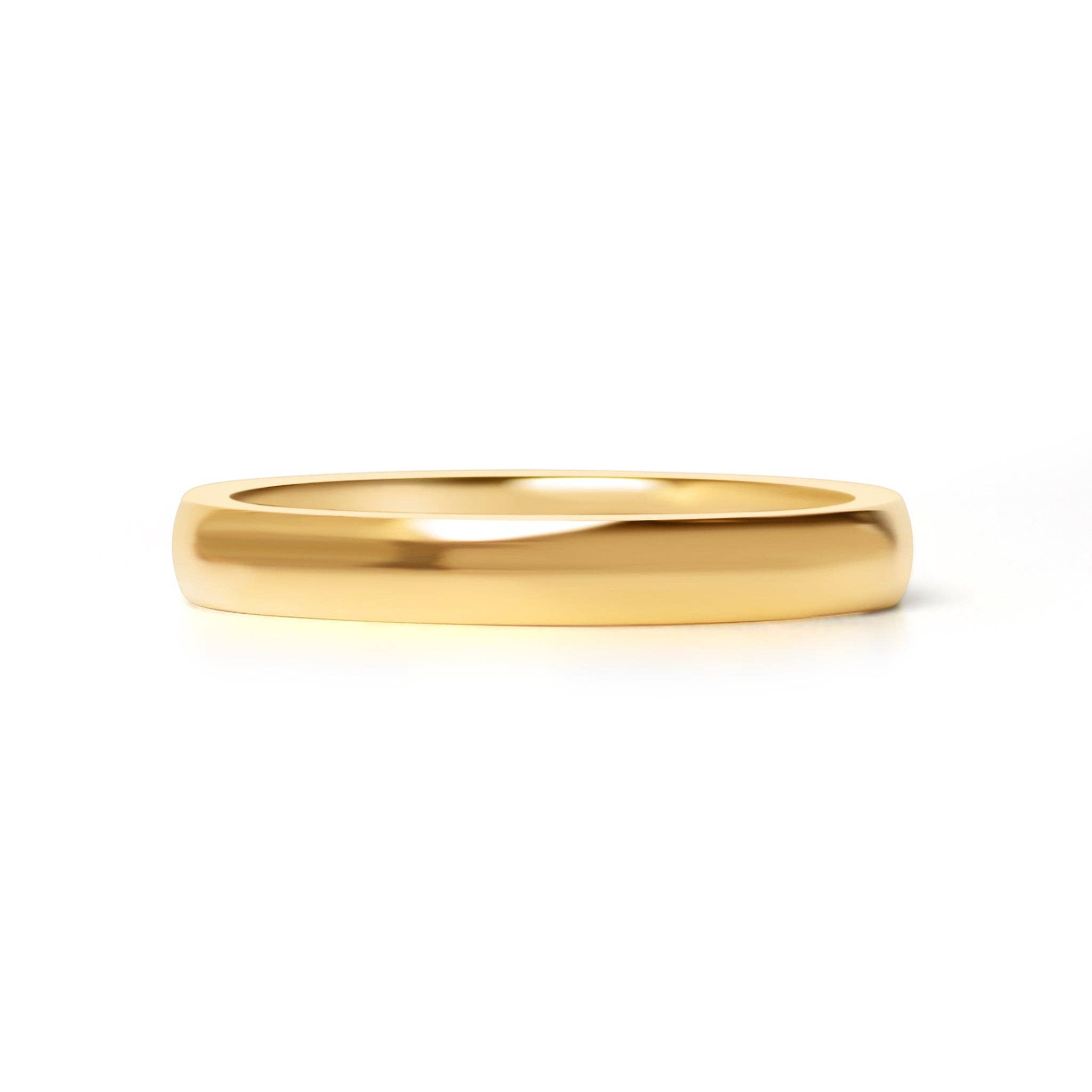 WJW - Wholesale Band/Stacked Ring - Stainless Steel Blank Gold Ring1