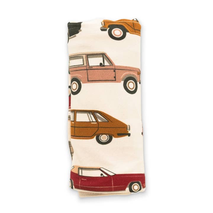 Cars Stretch Swaddle Blanket for wholesale by Ellie Sue