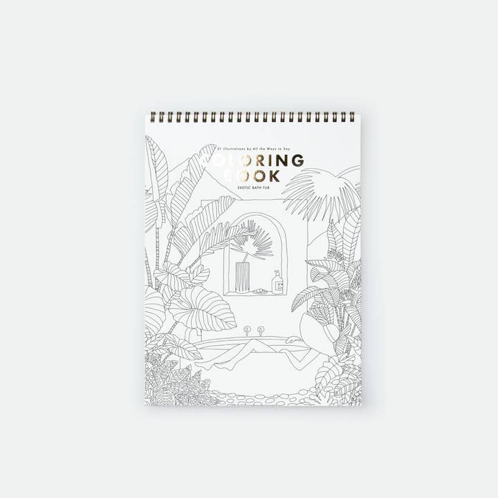 Coloring Book Exotic Bathtub for wholesale by ALL THE WAYS TO SAY - USA