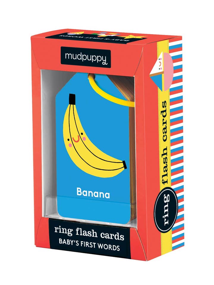 Baby's First Words Ring Flash Cards for wholesale by Chronicle Books
