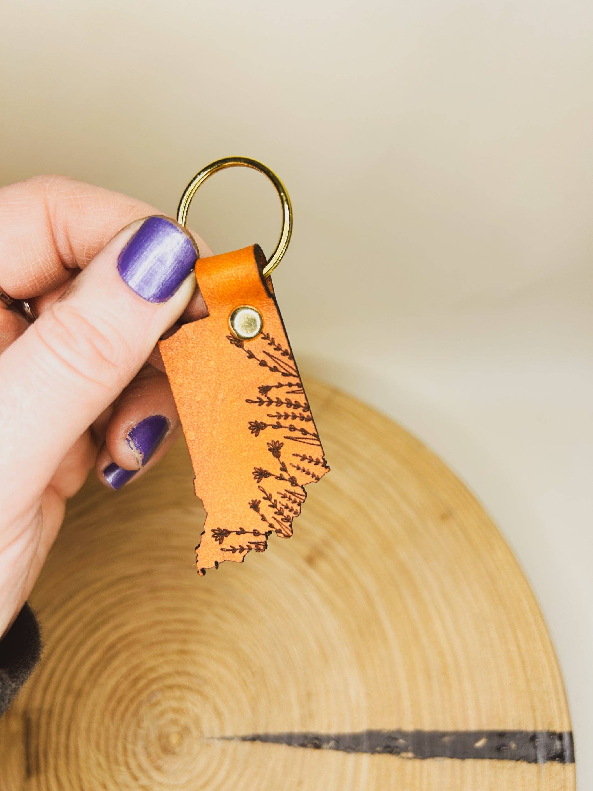 Left Grain - Wholesale Keychain - Women's - Indiana Wildflowers Keychain1