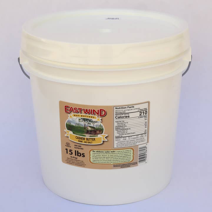 East Wind Nut Butters - Wholesale Nut Butter - Cashew Butter, Raw, 15 lbs.