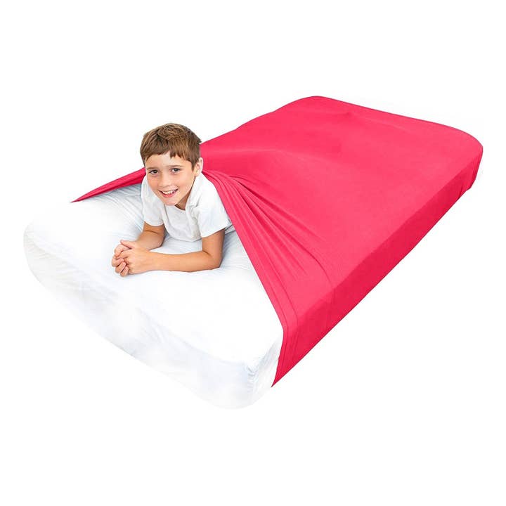 Special Supplies - Wholesale Bedding Blanket - Kids & Baby - Sensory Bed Sheet for Kids Compression Alternative to Weighted Blankets - Red