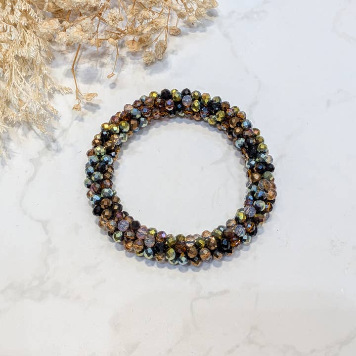 LOLO & YAYA - Wholesale Link & Chain Bracelet - Black-tone crystal effect bracelet26