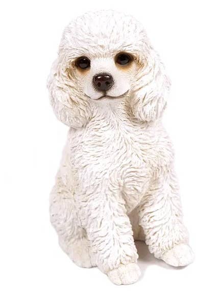 Weiße Pudelfigur, 17,8 cm für den Großhandel von Halcyon Generation