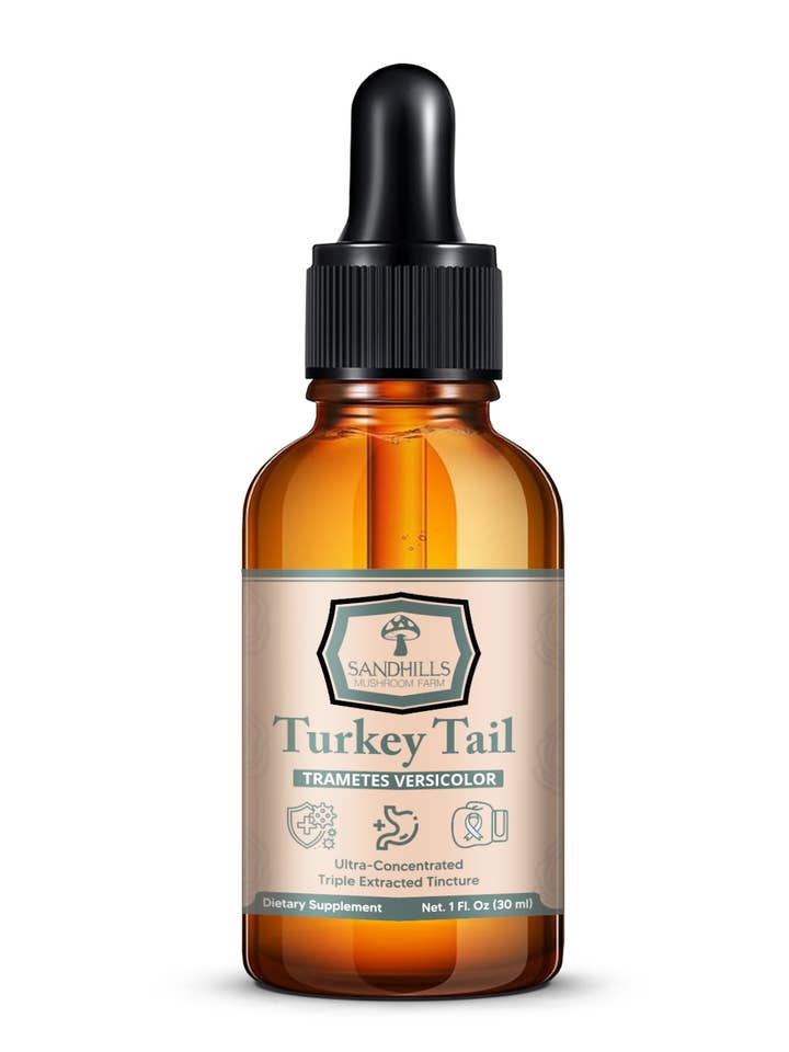 Tintura Tripla Extração de Cauda de Peru 60ml. por atacado de Sandhills Mushroom Farm